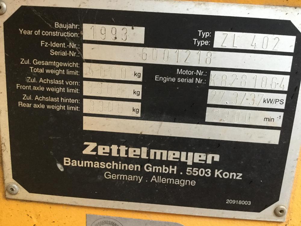 Chargeur sur pneu , BUL , zettelmeyer