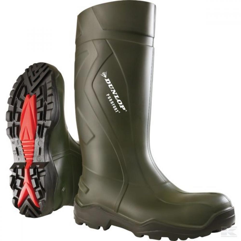 bottes, dunlop, purofort, caoutchouc, pointure, vert, sécurité , S5