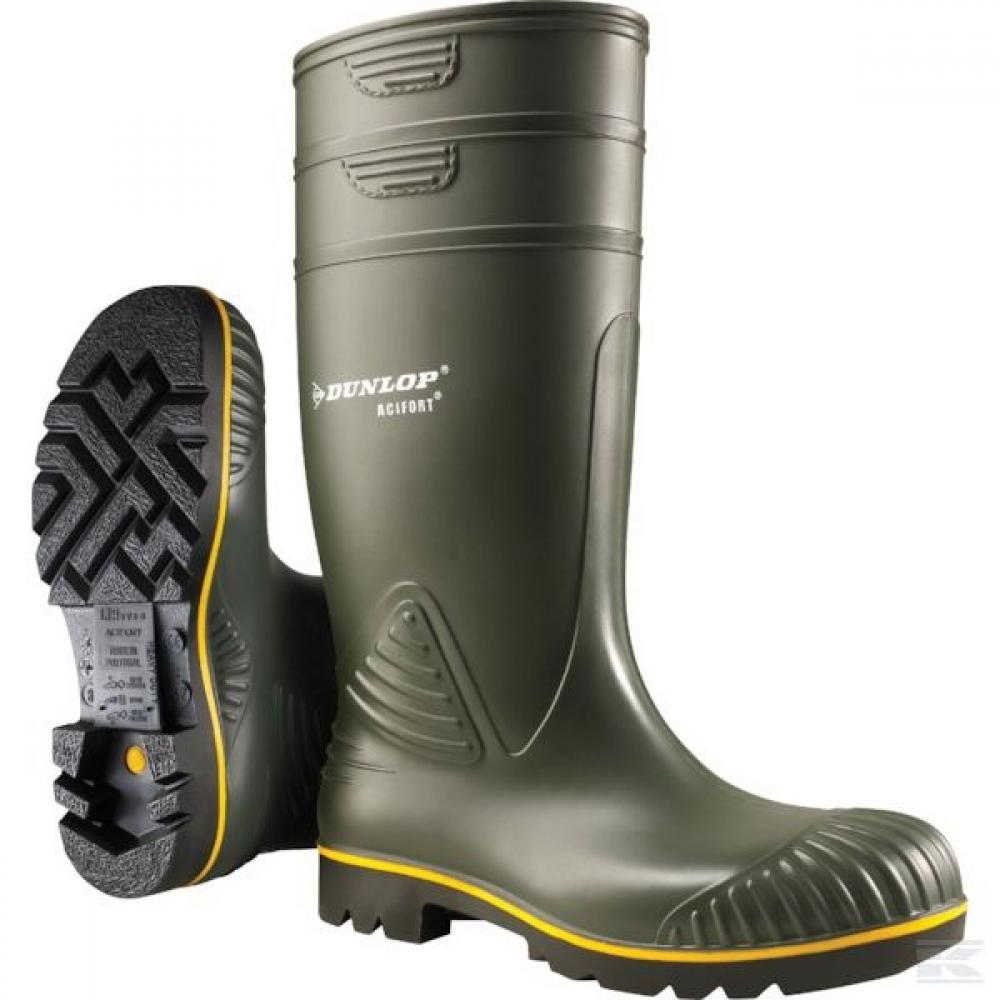 bottes, dunlop, actifort, caoutchouc, pointure, vert