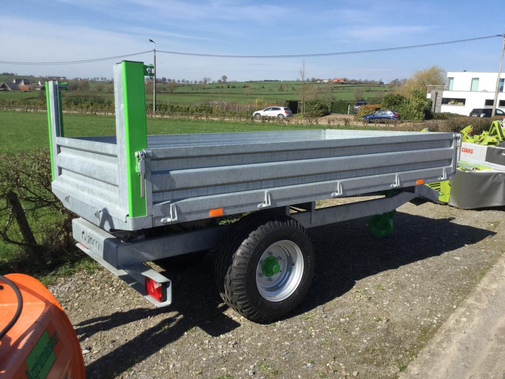 benne, remorque, galvanisée, transport, verin , pva, caisse, 4.5t, tonne, porte, oeillet